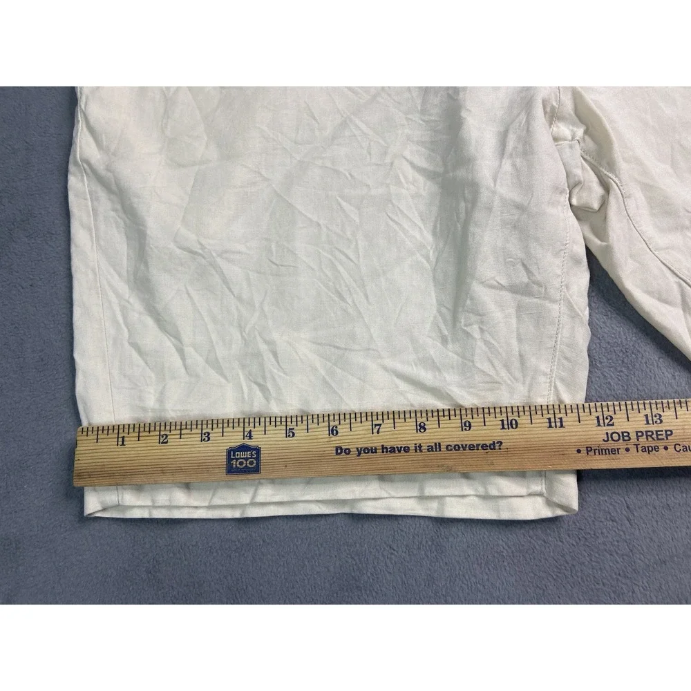 Faherty Shorts Mens 38 Beige‎ Malibu Chino Linen Cotton Casual 9.5